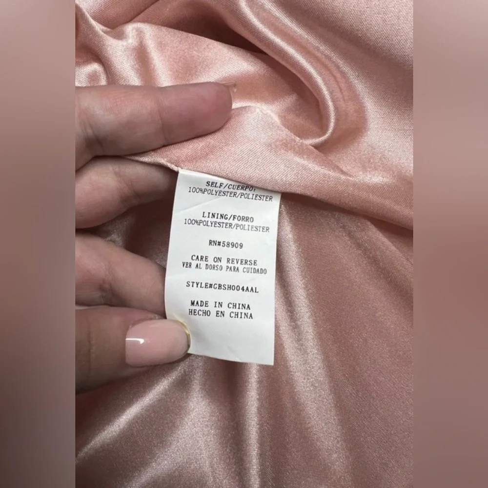GB Social Rose Gold Sequin Mini Dress Junior Size 1 Homecoming Prom Cocktail - Picture 9 of 10